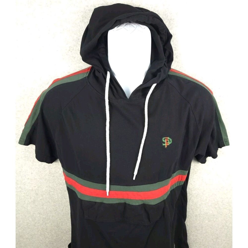 Southpole Y2K Mens Lightweight Pullover Drawstring‎ Hoodie Medium Black